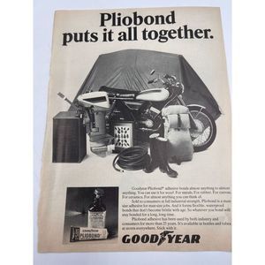 Vintage 60's Rare GoodYear Motorcycle Original Magazine Print Ad